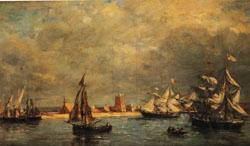 Eugene Boudin The Port of Camaret